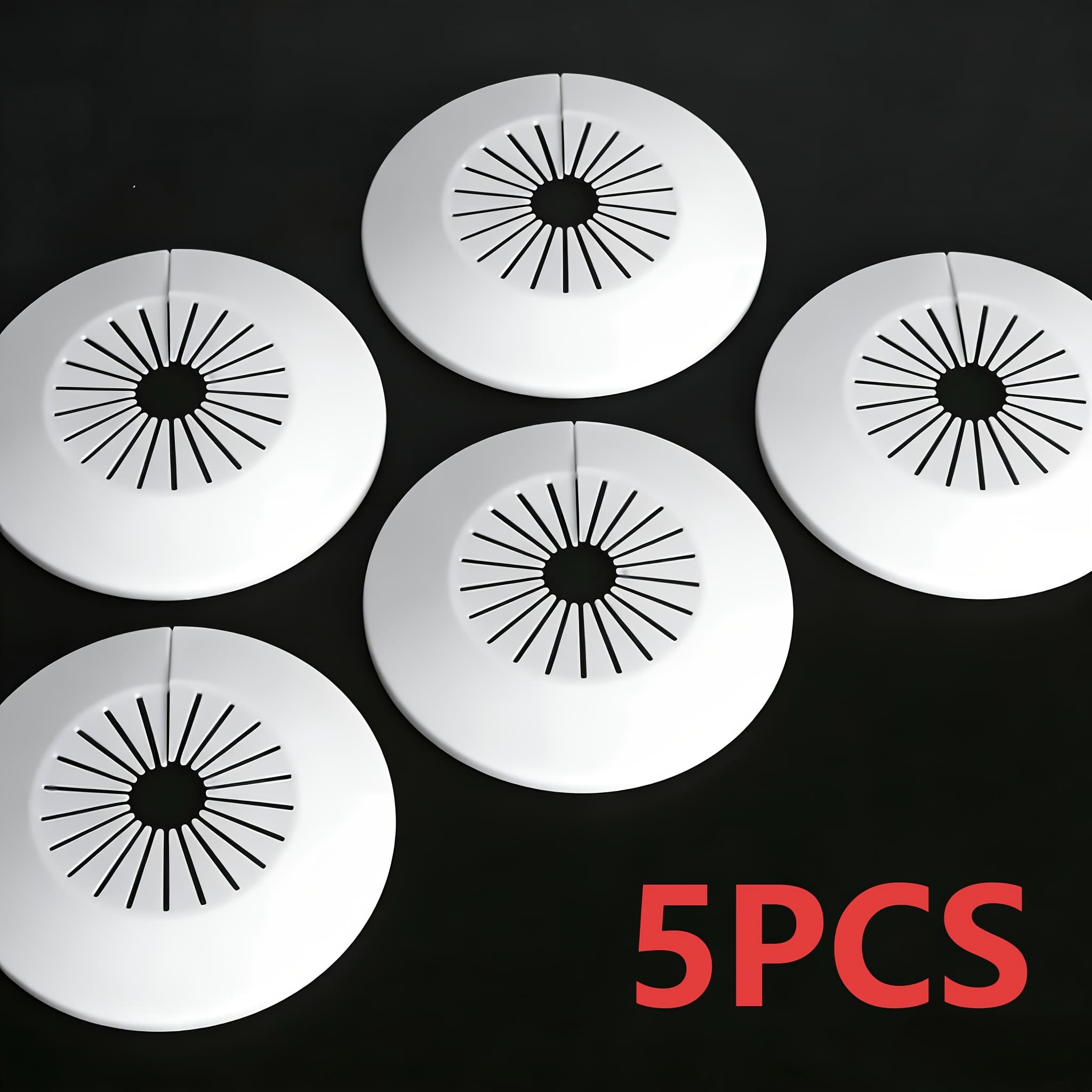 TEMU 5pcs Wall Hole Decorative Cover, Ugly Cover Sealed Water Pipe Pipeline Shielding, Air Conditioning Hole Patch Cover