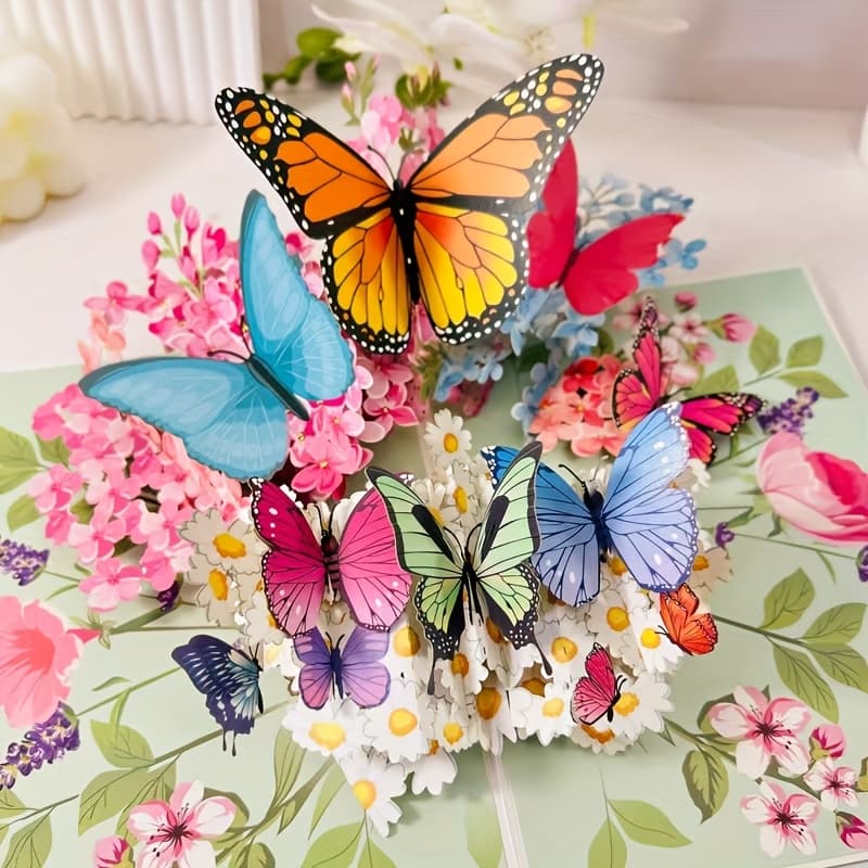 TEMU 3d Pop-up Wreath Greeting Cards - Perfect For Birthdays, , Weddings, Anniversaries, Etc. - Ideal Gift For Her Or A Friend, Perfect For Christmas, Perfect For Thanksgiving
