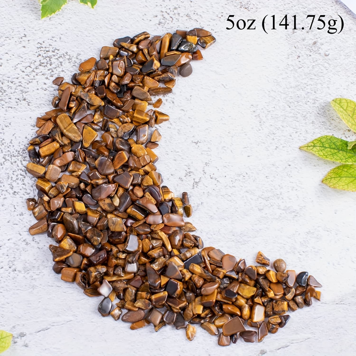 TEMU 1oz/3oz/5oz/7oz Tiger's Eye Small Tumbled Chips, Gemstone Chips, Crushed Irregular Shaped Crystal Chips, Perfect For Jewelry Making, Home Decoration