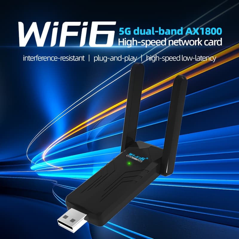 TEMU 5g Wireless Network Card, Wifi6 Driverless Network Card, 2-band 5g 2-in-1 Network Card, Computer External Network Card, Usb Ap Transmitter, Portable Network Card