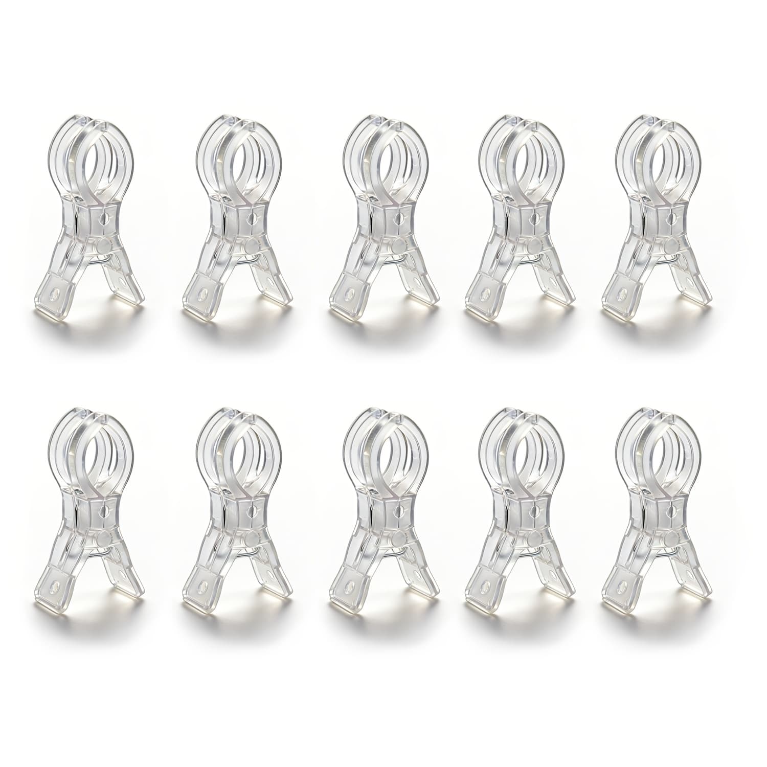 TEMU 10pcs Large Balloon Arch Clips Plastic Transparent Backdrop Spring Clamps 3.5 Inch Heavy Duty Clip For Balloon Arch Kit Birthday Decoration Crafts Woodworking Photography
