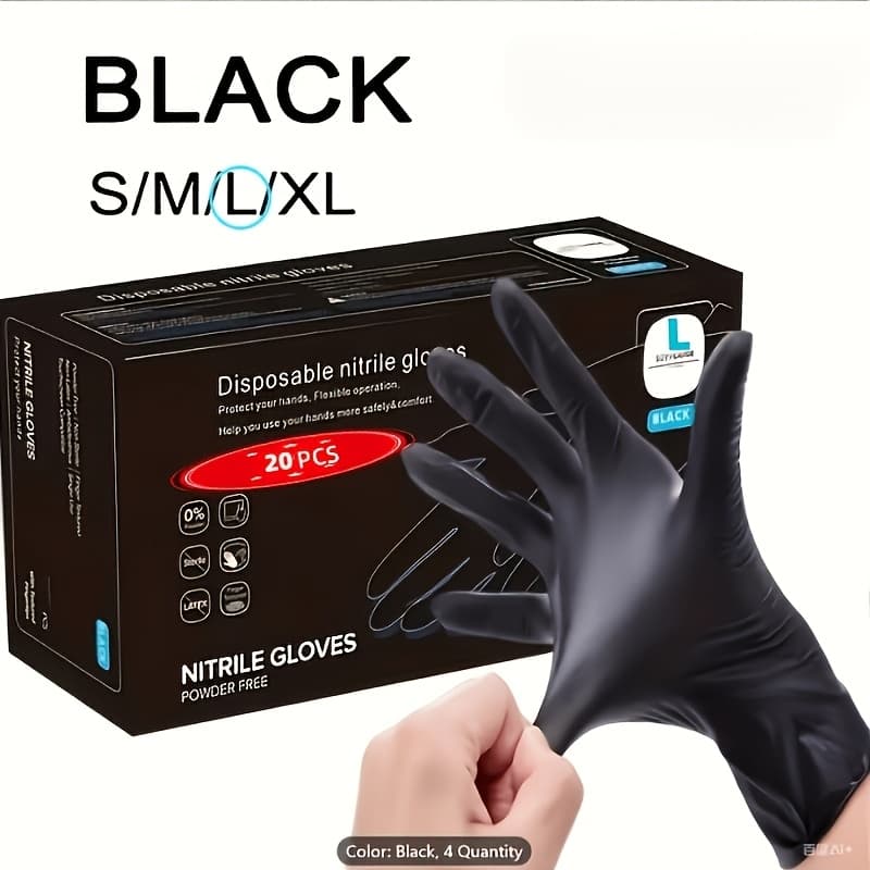 TEMU Nitrile Gloves For Home Kitchen Dishwashing Durable Cleaning Supplies Household Gloves Cleaning Gloves 5 Mil)