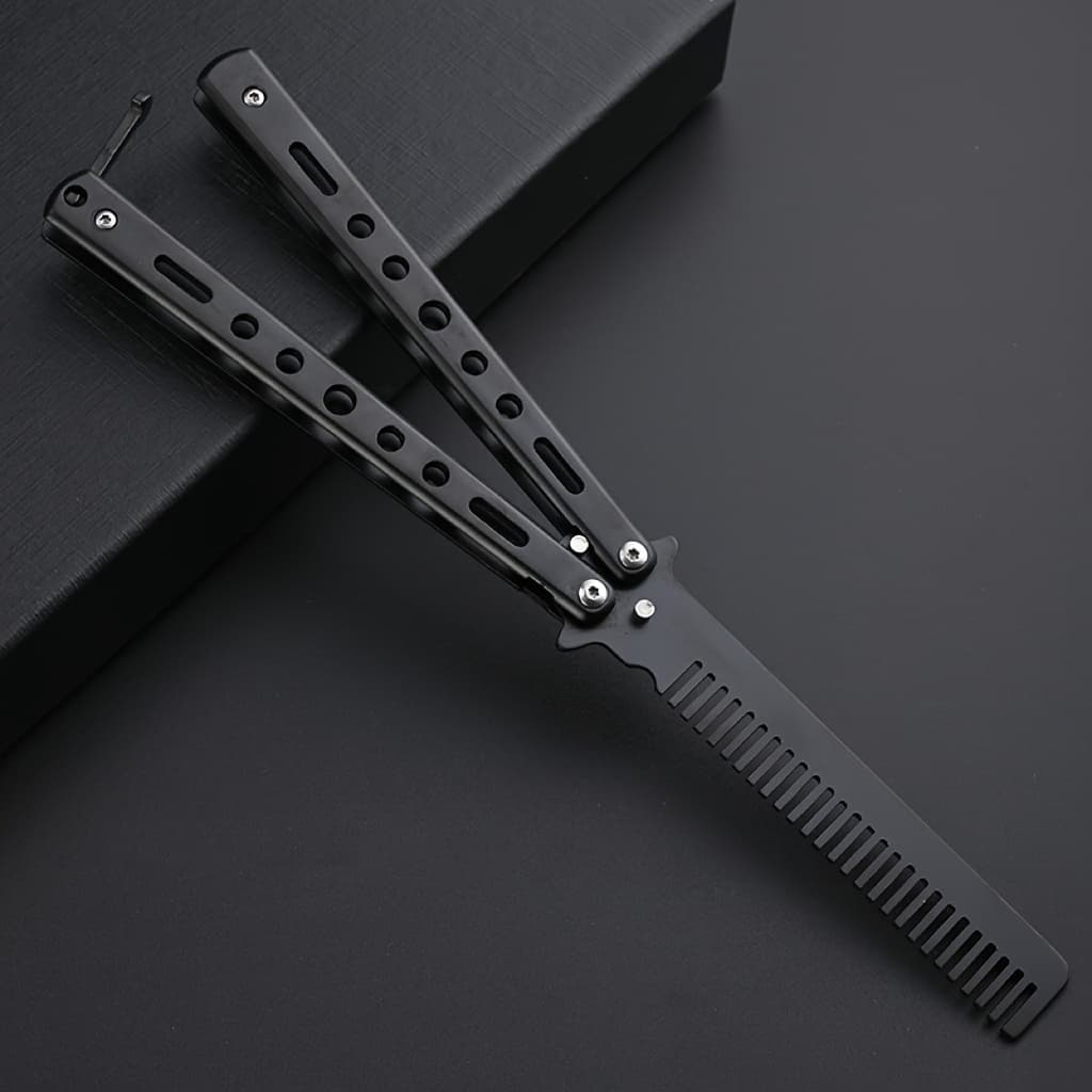 TEMU Beard Comb Practice Comb Beard Styling Tool Suitable For Training To Practice Flipping Skills (1pc)