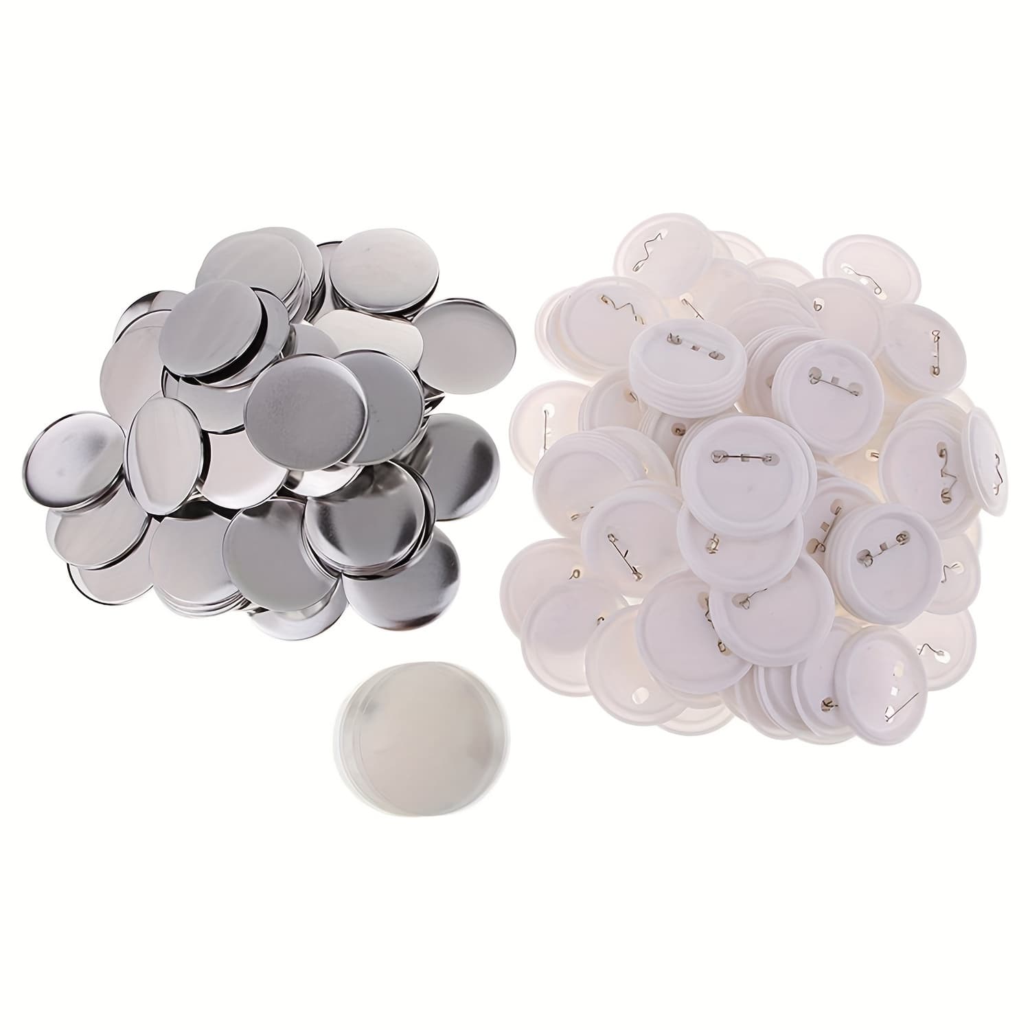 TEMU 100pcs 1.26 Round Buttons With Metal Shank - 32mm Sewing Supplies For Diy Crafts & Garment Making