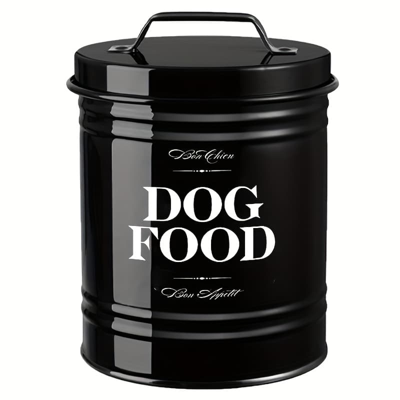 TEMU 1pc Sealed Food Storage Container With Lid - Iron Moisture-proof Dog Storage Bucket Non-electric Use Suitable For Dog Food And Snacks, Easy-to-clean Durable Storage Box