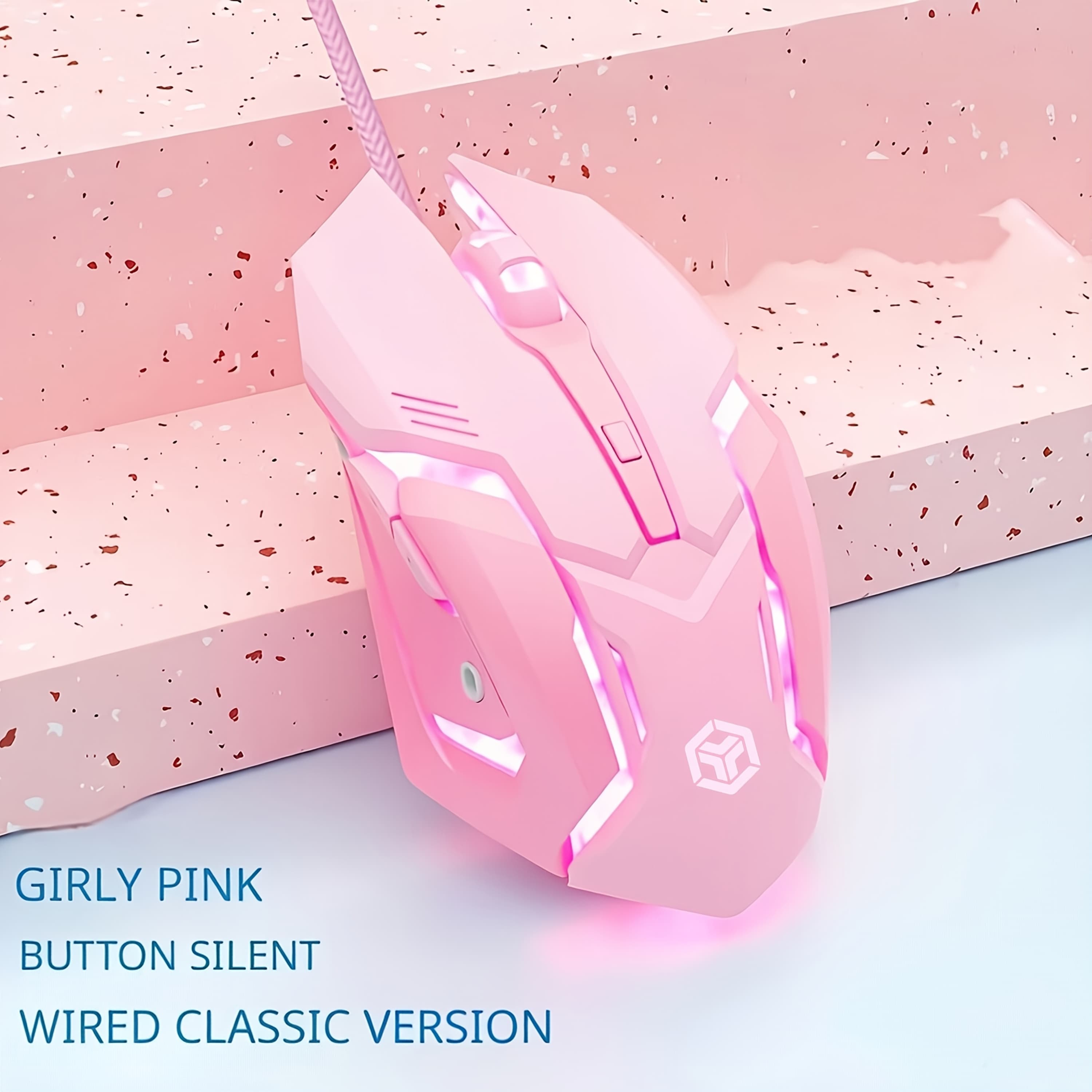 TEMU Eweadn Silent Wired Mouse, Great Tactile , , Quiet Typing Experience, Led Backlit, Durable Keys, Ideal For Office Work And Gaming /laptop