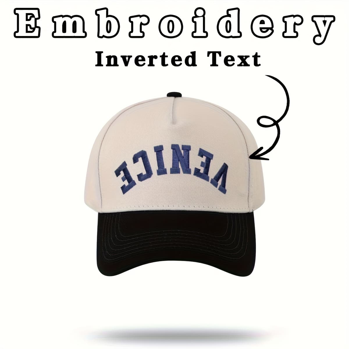 TEMU Personalized Inverted Text , Custom Embroidered | Add /design | Give Hat Gift, Customized Truck