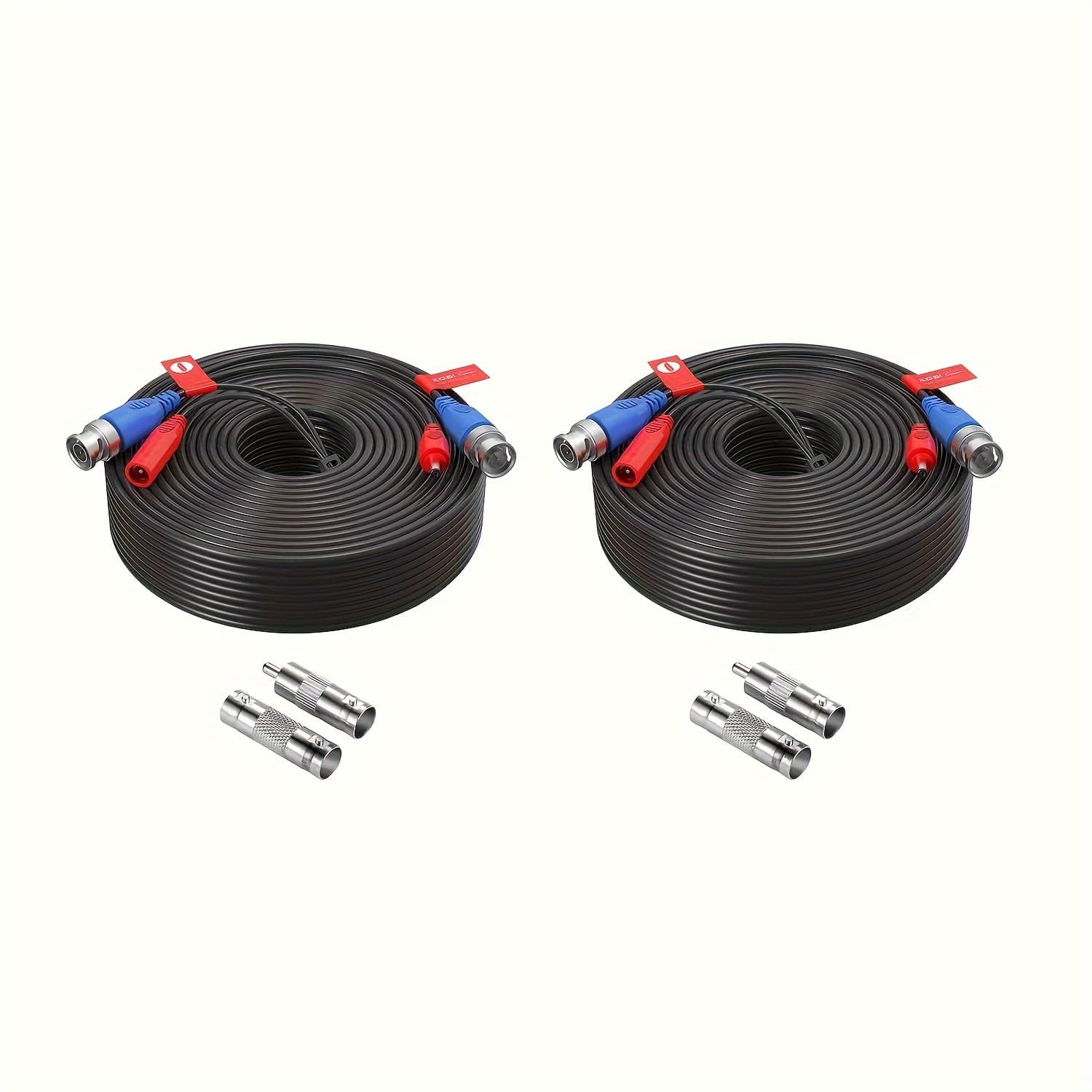 TEMU 2pcs 30.4m/ 1196.8inch High-definition Ahd Camera Cables - Bnc With Coaxial Output & - Seamless Connection 2mp, 1080p, 960h, 960p, 720p Video Surveillance Camera Dvr System With Bnc Rca Connector
