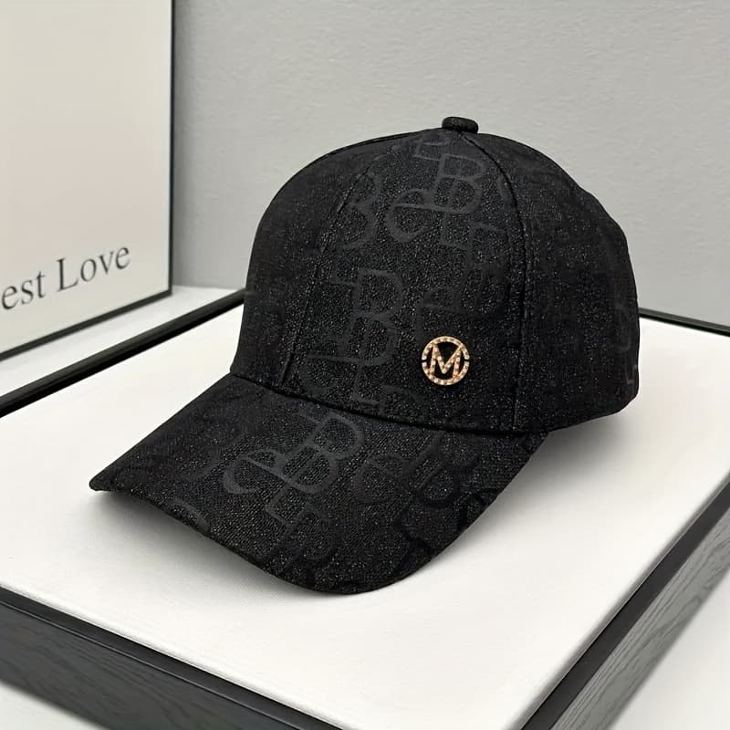 TEMU 1pc Women's Adjustable Baseball - , Embroidered Jacquard Design, Suitable For Spring And Summer, Fedora Style, Trendy Casual Fashion, For Daily Wear, Festival Theme, Adjustable Size