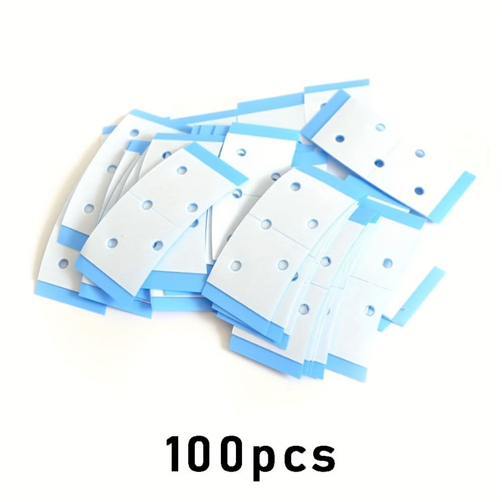 TEMU 100pcs Of Double-sided Lace Tape For Wigs, Featuring Waterproof And Breathable , Designed For A With Wig Adhesive Strips And Toupee Tapes