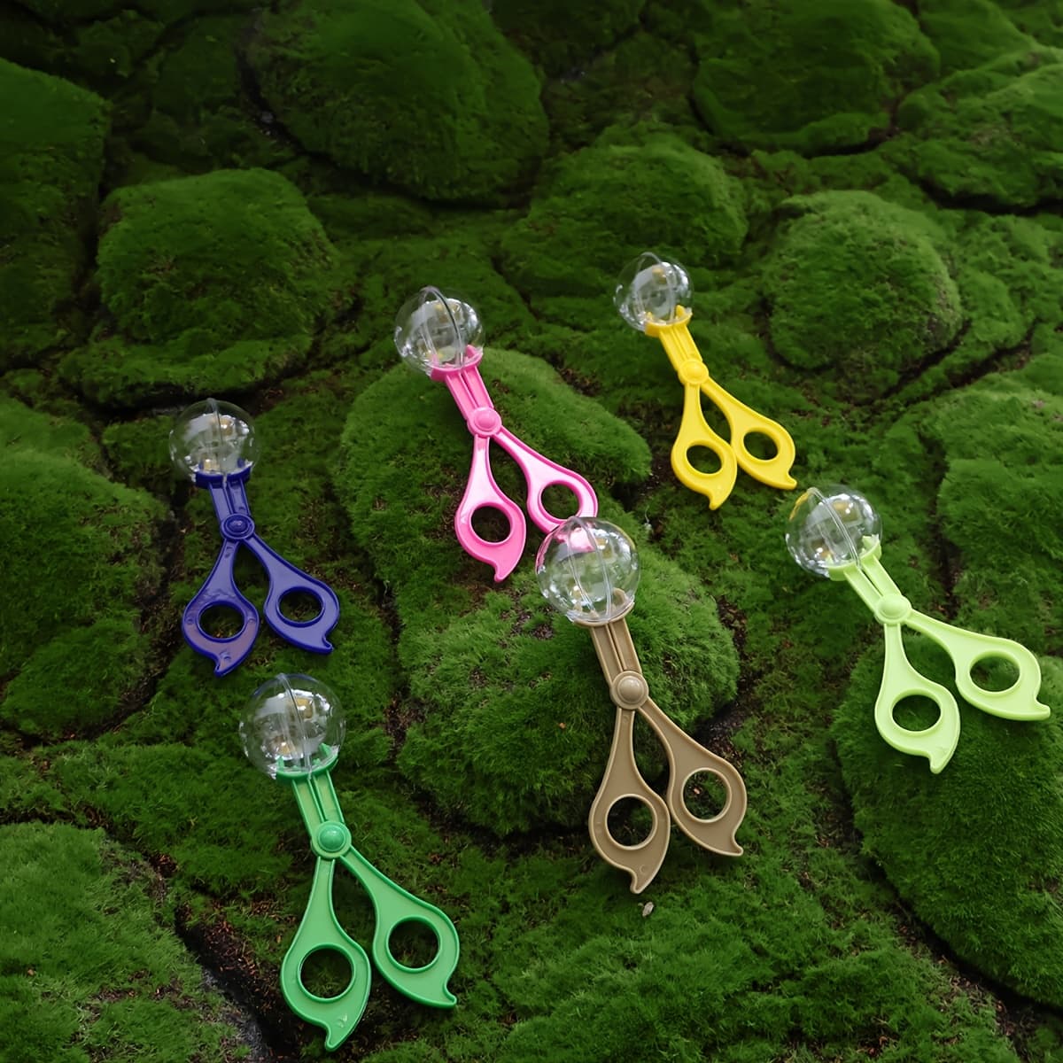 TEMU 6pcs Outdoor Insect Study Catching Tool Set, Random Color Clip Insect Clip Scissors