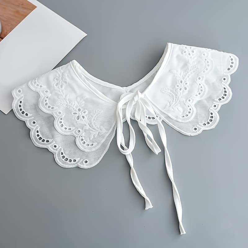 TEMU 1pc Of Women' Chiffon Shawl With Detachable Collar, Sun-protective, Breathable, Sexy And For