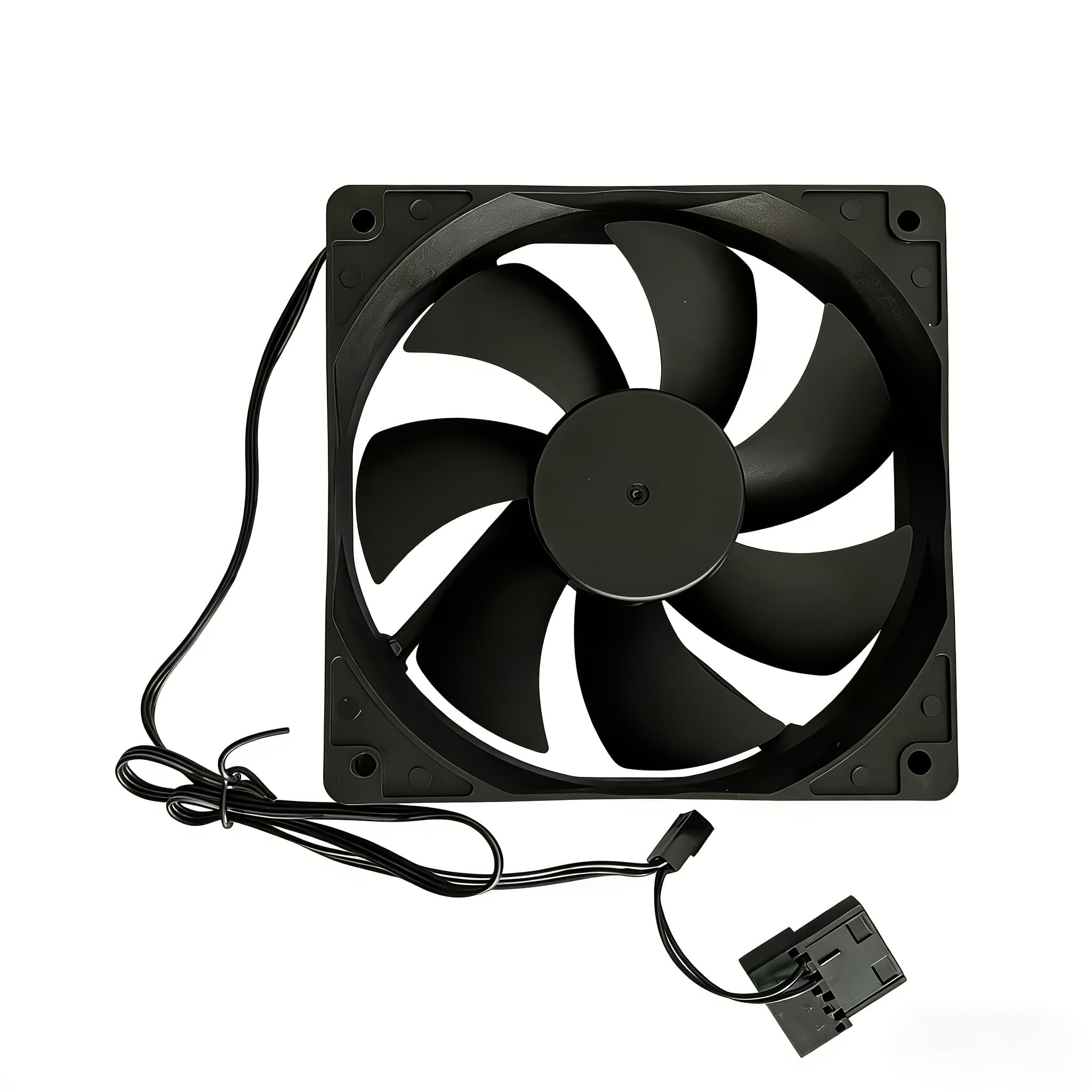 TEMU 12cm Computer Case Cooling , 12v Quiet For Desktop Pc, 8cm Black Frame Blade Without Light