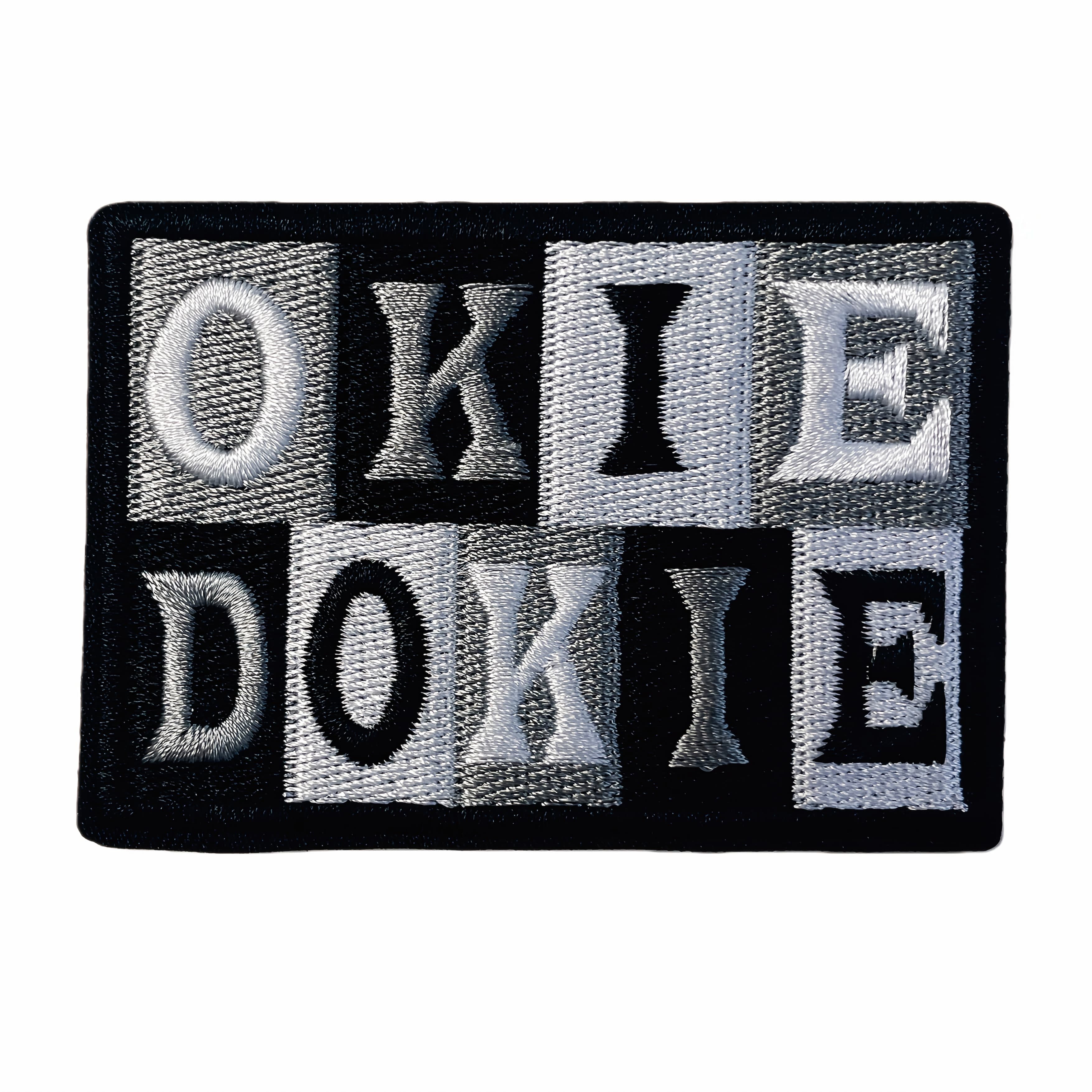 TEMU 1pc/set Okie Dokie Themed Embroidered Patches, Diy Iron-on/sew-on Appliques For Clothes, Hats And Bags, Trendy&