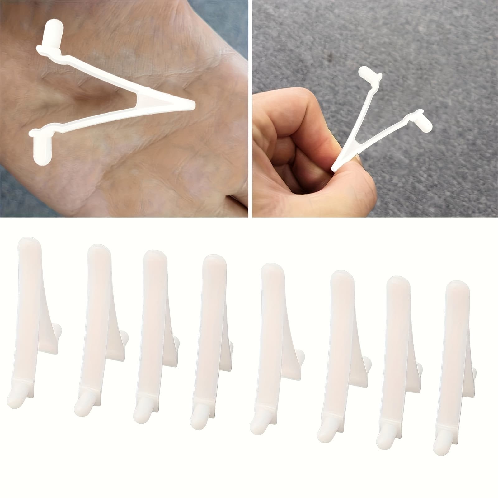 TEMU Set Of 8 Clips For Pool, V Clips For Swimming Pool Spa Brushes, Leaf Skimmers, Vacuum Heads, Mini Jet Vacuums, And Telescopic Pool Poles
