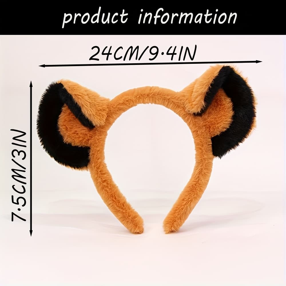 TEMU A Single Simulated Lion Headband, Suitable For All Genders, Made From Soft And Fluffy Material, Featuring A Lifelike Look, Perfect For Animal-themed Events And Stage Shows
