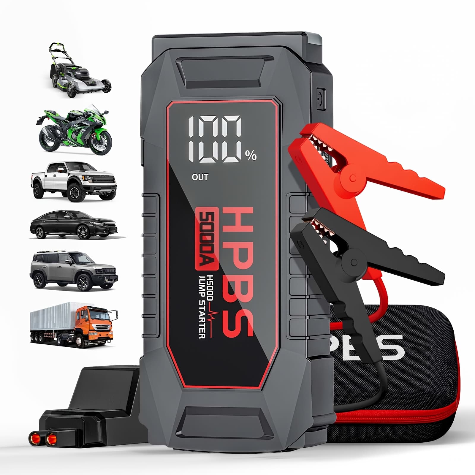 TEMU Jump Pack With Power Bank, 12v Battery Booster Charger For 10l Gas And 8.0l Engines-motorcycle, Car, Suv, , Truck, Dead Battery, Multi-functional Flashlight For