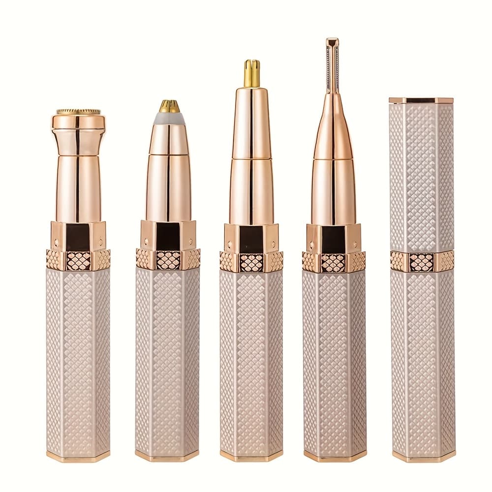TEMU Rechargeable Hair Trimmer - Multi-functional Body Groomer For Face/nose/bikini Line, Personal Care Kit