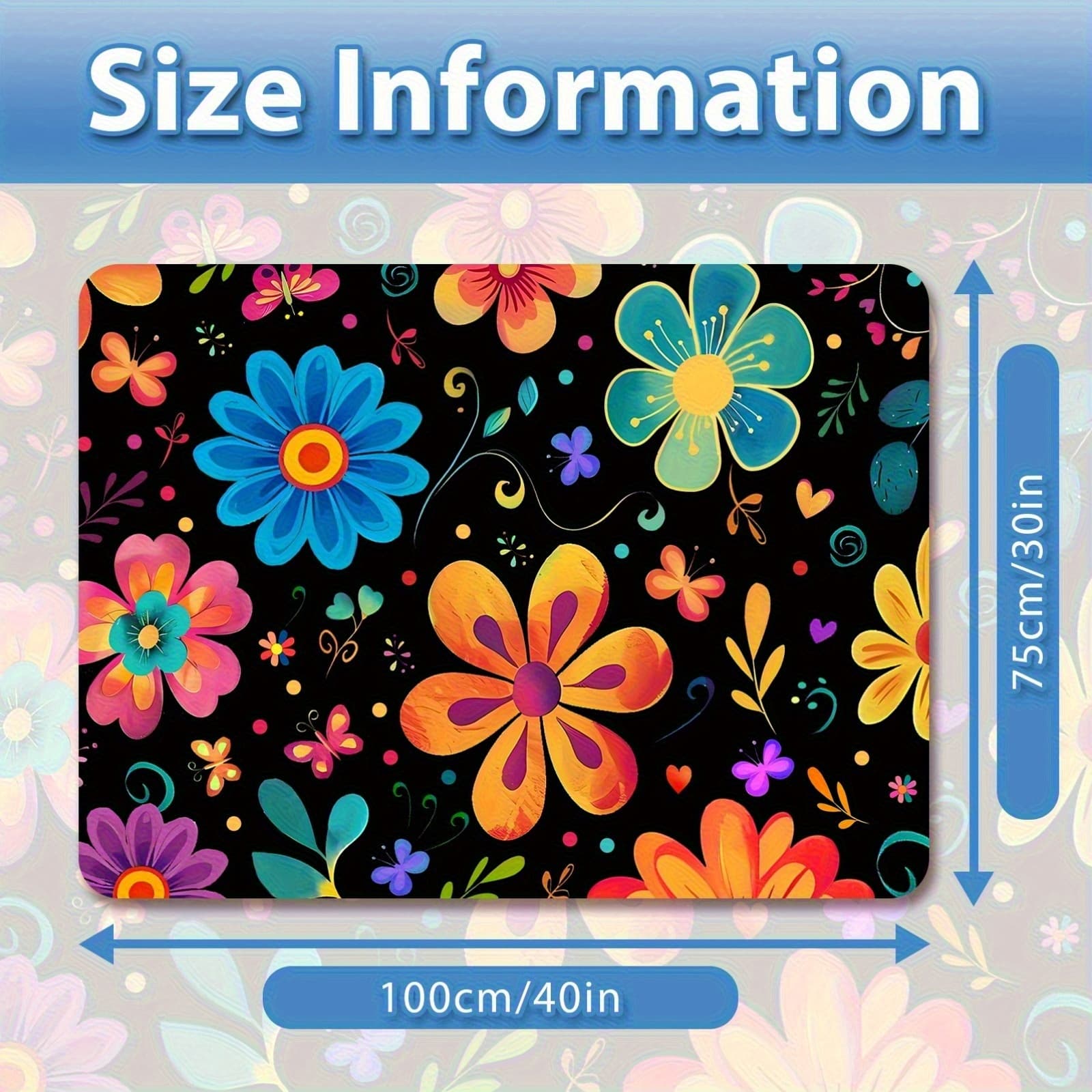 TEMU 1pc Car Rear Cargo Pad, Whimsical On Black Backgroundthe , Anti-slip, Wear-resistant, Washable, Keep The Car Interior , , Pet Mat, Car Accessories Interior.