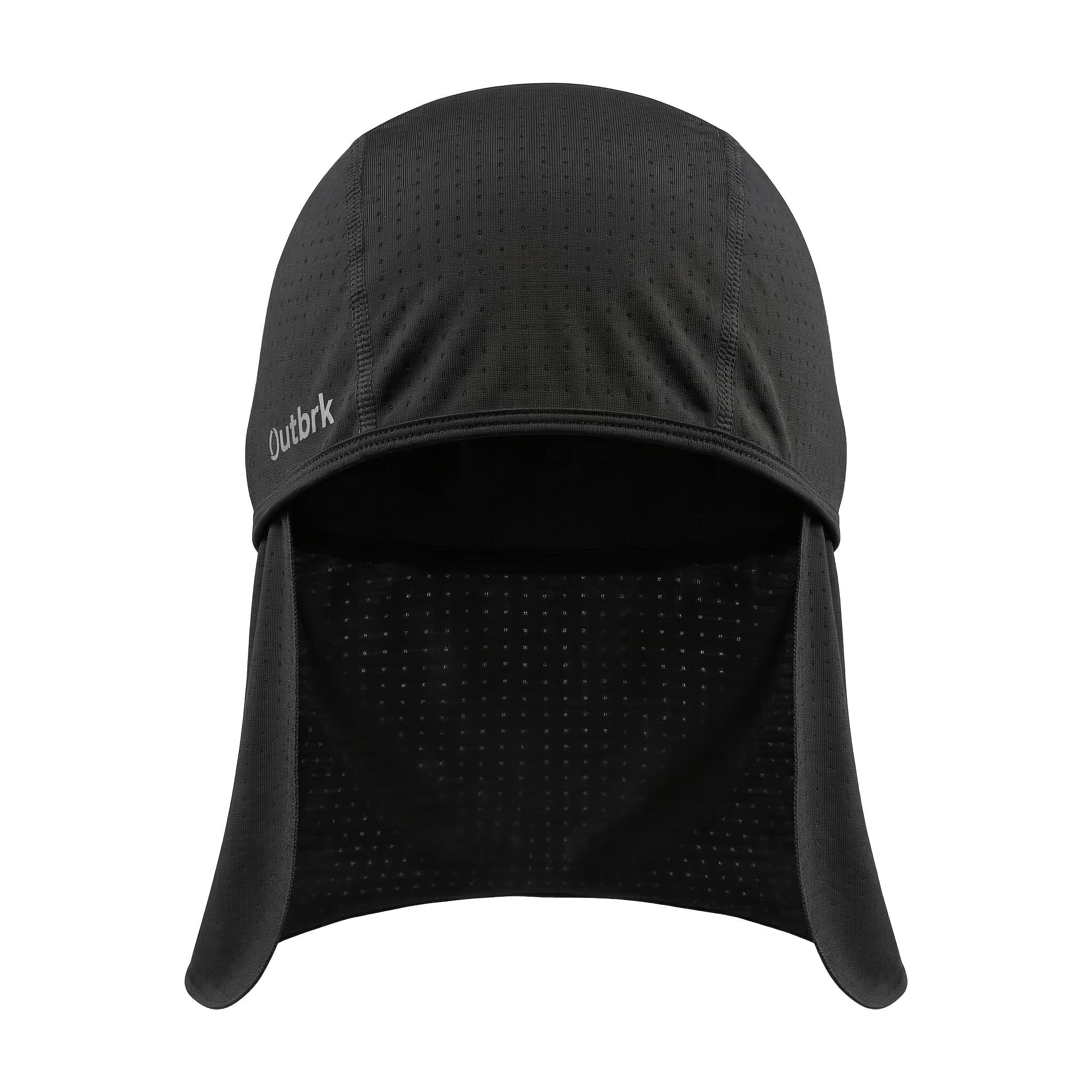 TEMU Ultra-lightweight 33g Mesh With Neck Flap - Quick Dry Wicking Fabric For Cycling And Running