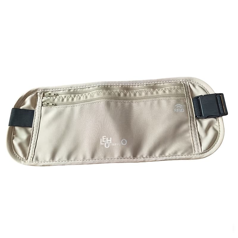 TEMU Signal-blocking Anti-skimming Body-worn Waist Pack, Slim Invisible Passport Holder For International Travel, Unisex Anti-theft Wallet For Sports And Running