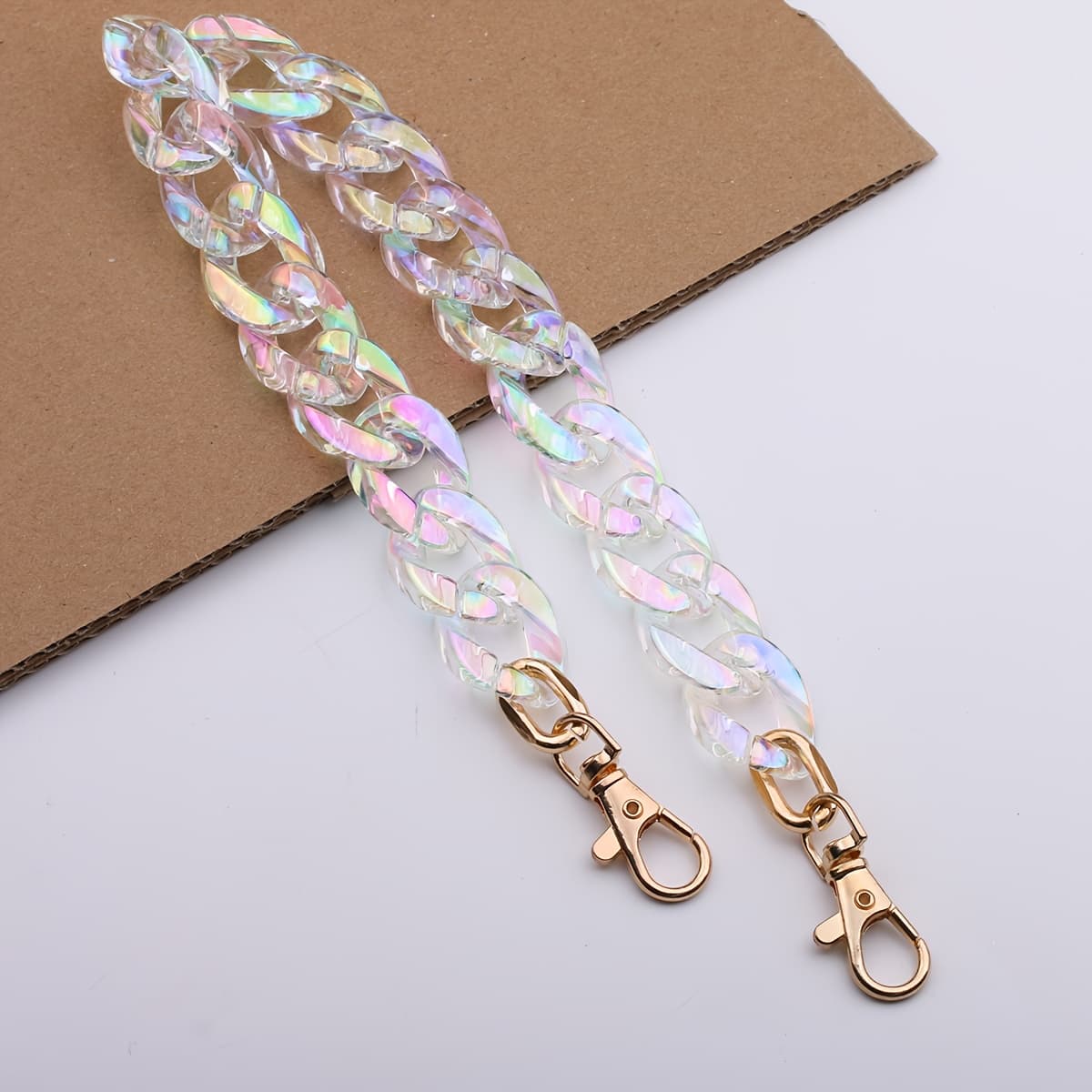 TEMU 40cm Short Resin Bag Purse Handle Strap Replacement, Bag Decoration Chain, Bag Accessories Charms (1pc), Diy Wallet Making