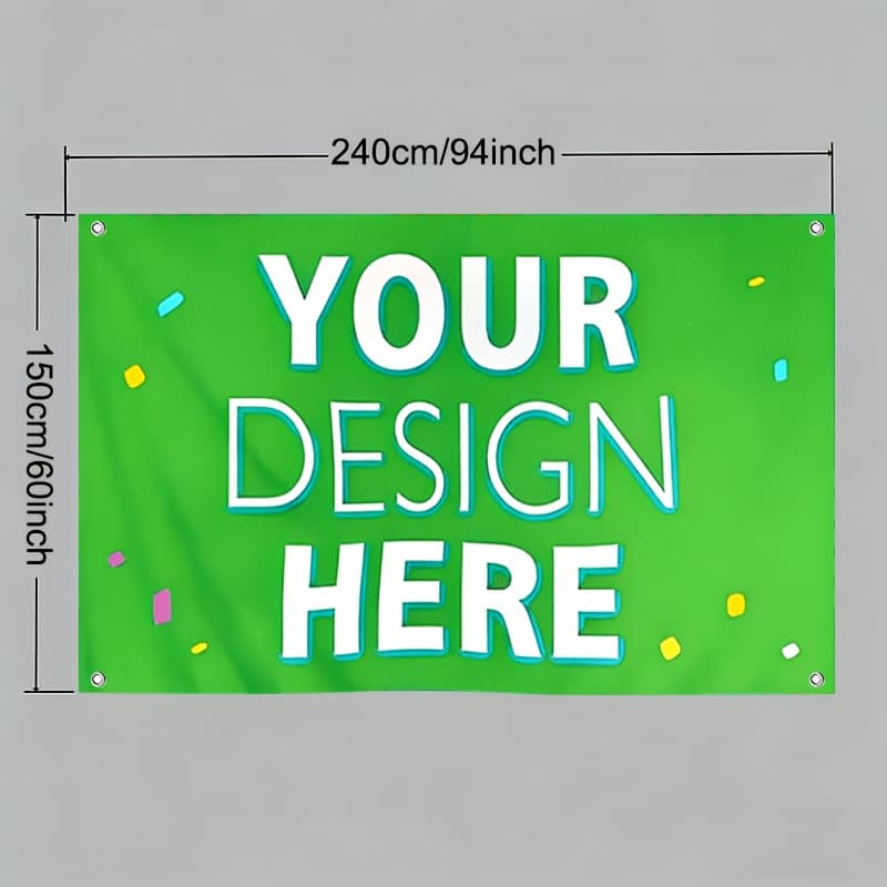 TEMU 1 Custom Flag With Multiple Sizes From, Personalized Banner With - Text, Durable, Indoor And Outdoor Party Decoration, Birthday, Christmas, Valentine's Day, Halloween Decoration Background