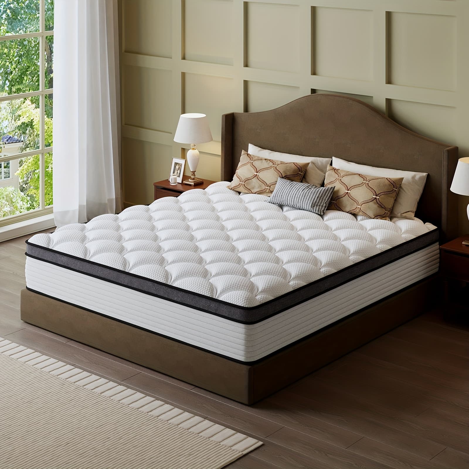 TEMU Queen Size Mattress | Independent & Memory Foam | Compressed Delivery 10/12/14 Inches Twin, Full, Queen, King
