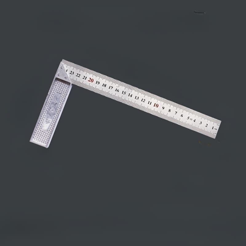 TEMU 250mm Aluminum Handle With Stainless Steel Scale Right Measuring Angle Square Ruler