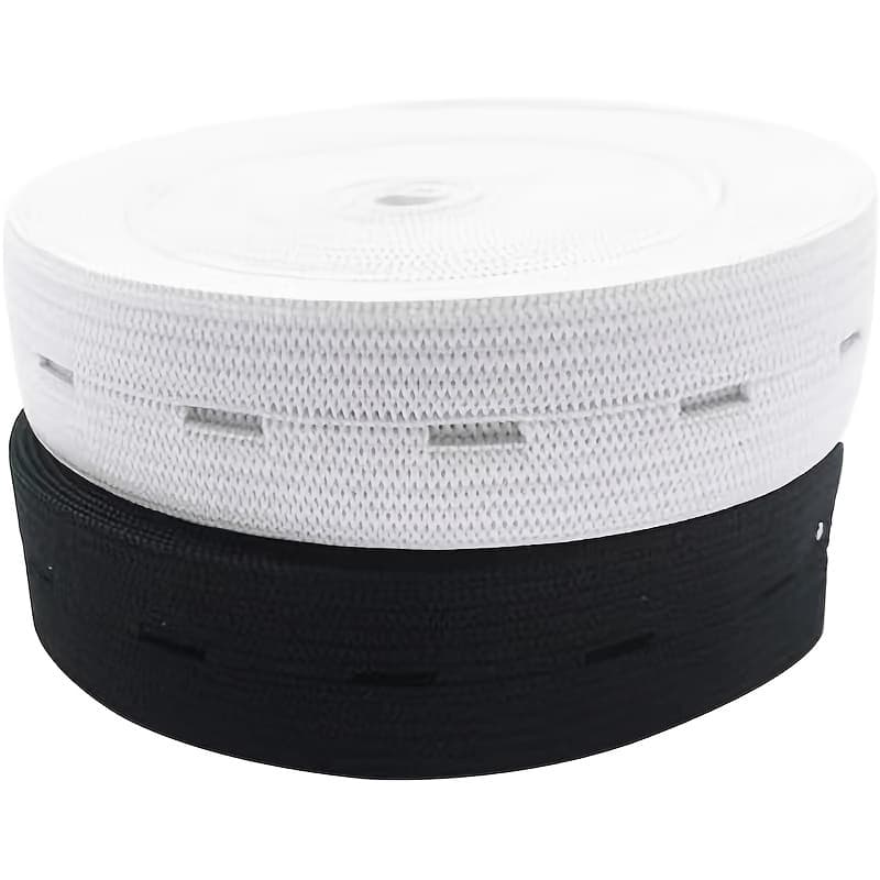 TEMU 2pcs Fabric Buttonhole Elastic Bands, Adjustable Stretch Rubber Bands, For Adults And Seniors