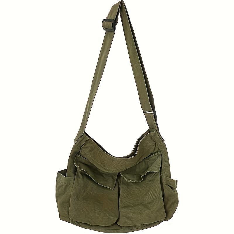 TEMU Vintage Crossbody Bag, Casual Travel Crossbody Bag, Multi-pocket Shoulder Bag