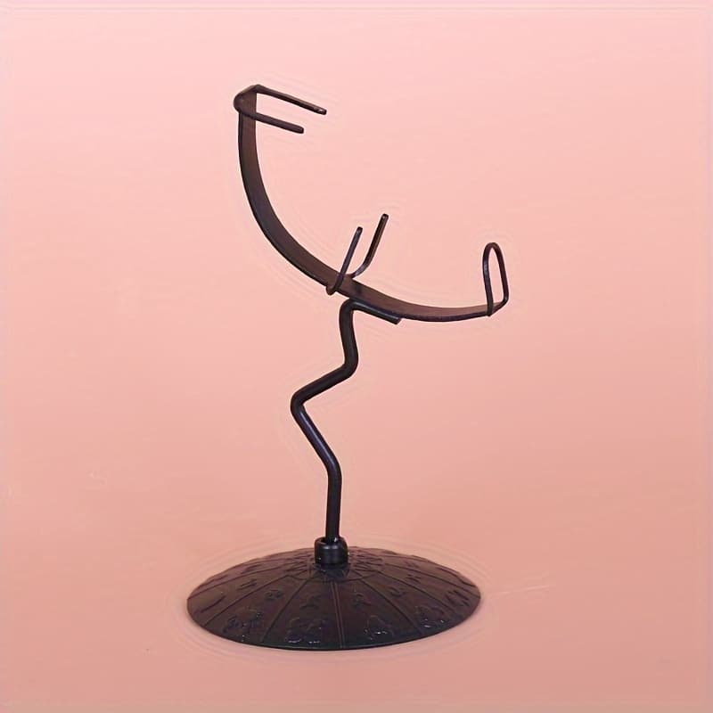 TEMU Bohemian Style Adjustable Metal Moon Display Stand With Animal Theme, Zodiac Base - Ideal For Living Room, Office Decor, And Holiday Gifts, New Year Gift, Room Decoration