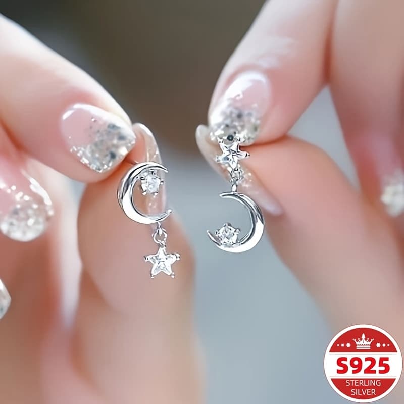 TEMU S925 Sterling Silver Is Elegant And Minimalist, A Delicate Gift For Women During Eid Al-fitr