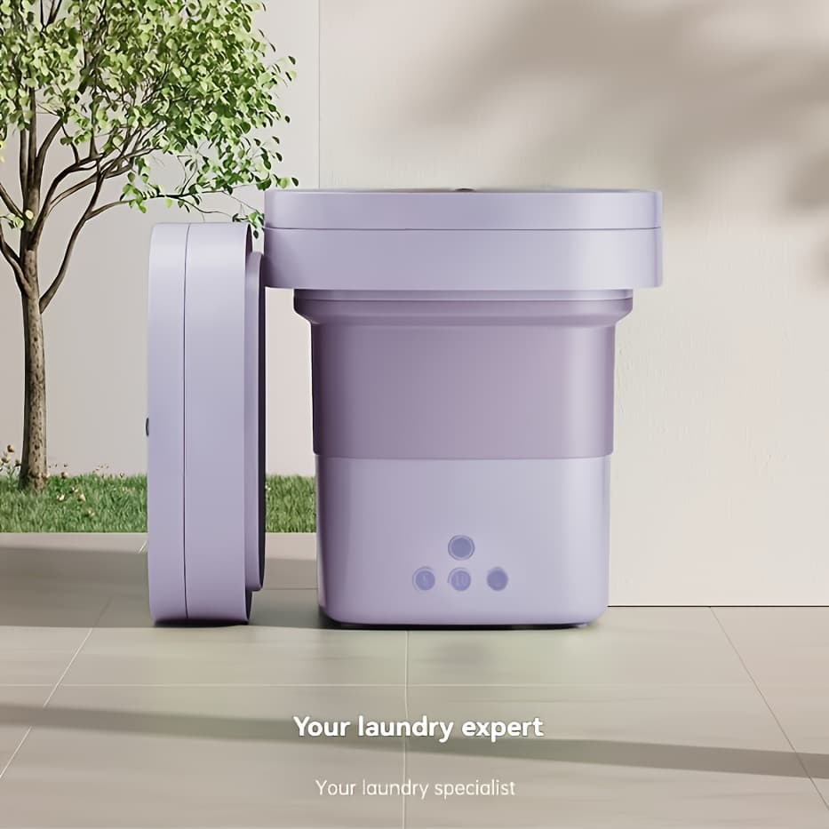 TEMU Portable Washing Machine - High Capacity, Cleaning , Suitable For Underwear, Apartments, Travel, Rvs, Camping Appliance, Laundry Solution, Space Saving Design, Washer