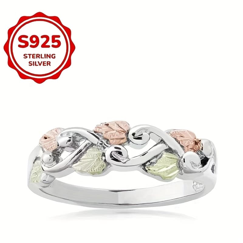 TEMU Stunning 925 Silver Chic Minimalist Ring - Design For Trendy Everyday Wear, Featuring A Sea Star Flower, Ideal Gift For