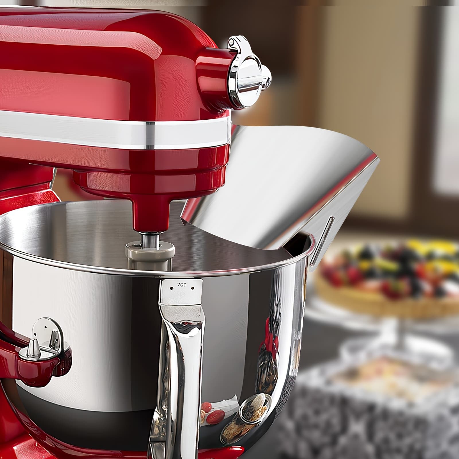 TEMU Stainless Steel Pouring Chute For Stand Mixer, In 1-pack -pack, Dishwasher Safe, Compatible With Tilt-head And Bowl-lift Models, Essential Baking Accessory, Sturdy And Durable