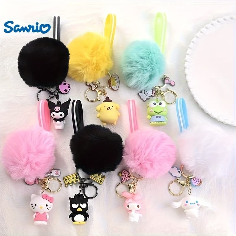 TEMU 7pcs Keychains, Soft Cartoon Cute Cherry Series Keychains, Keychains, Backpack Pendants, Pendants, Car Keychains, Small Accessories Suitable For Women To Going Out, Halloween And Christmas Gifts