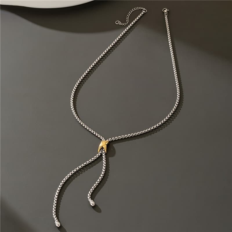 TEMU An Exquisite Long Y-shaped Tassel Sweater Necklace, A Fashionable And Sexy Choker, A Gift For