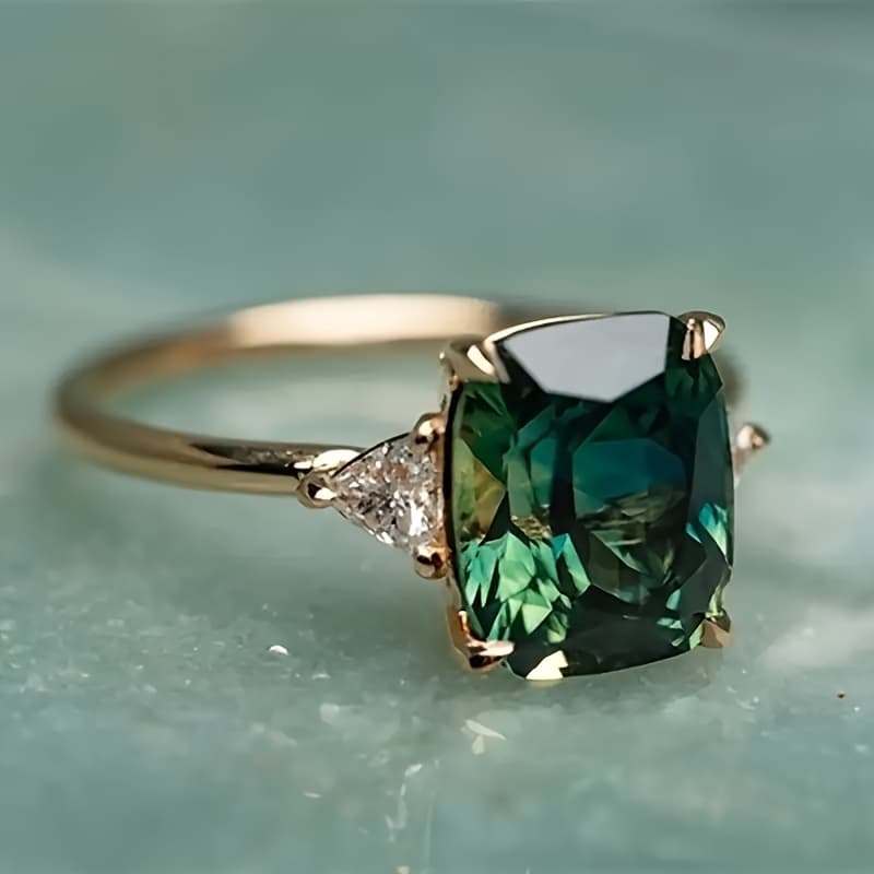 TEMU Vintage- Synthetic Zirconia Ring - Perfect For Anniversaries, Weddings & Valentine's Day Gift