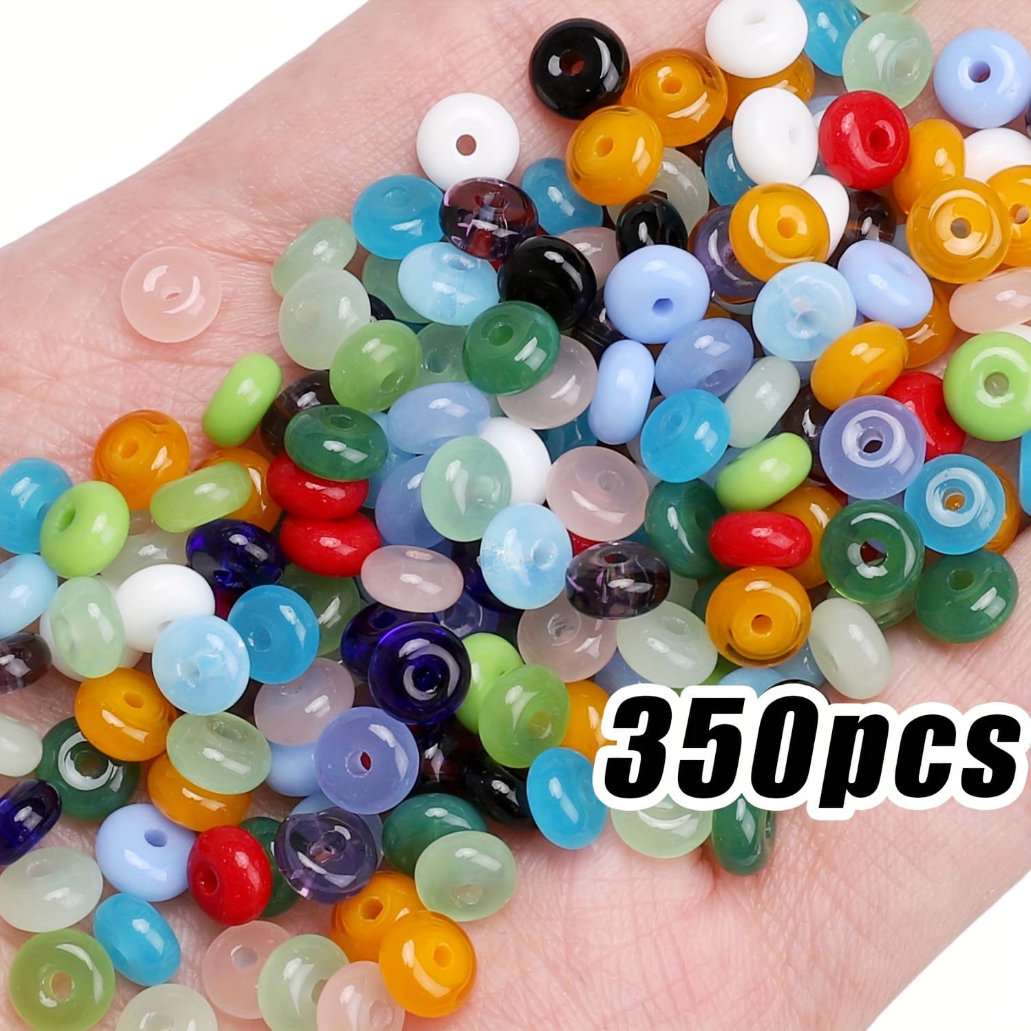 TEMU 116-350pcs Beadlicious Glass Seed Beads For Jewelry Making, 3x6mm Decorative Beads For Diy Bracelets, Necklaces, Phone Charms - Assorted Colors - Beading&jewelry Making,beading Kits