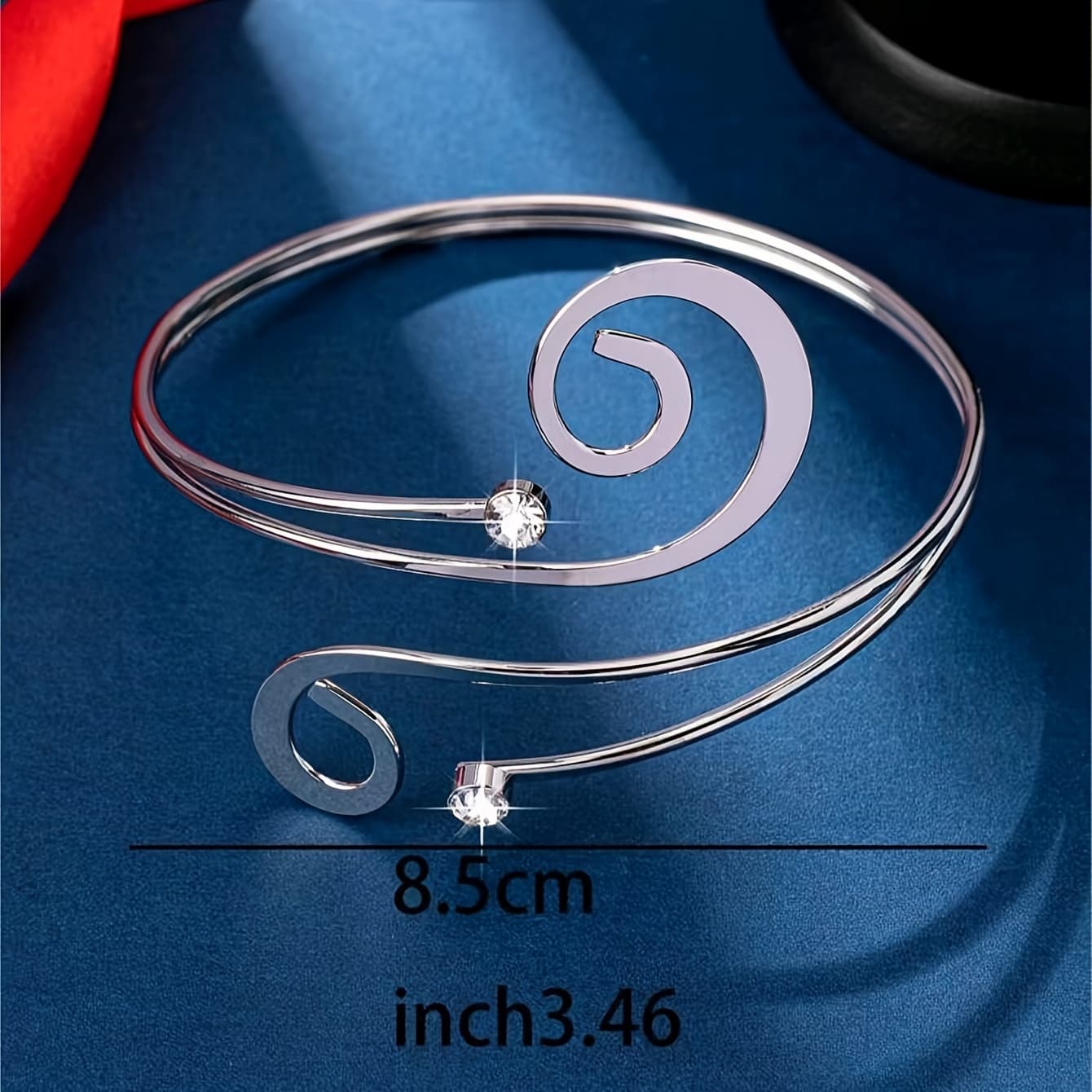 TEMU 1pc Fashionable Easy Personalized Metal Open Adjustable Arm Ring Suitable For Women' Wear