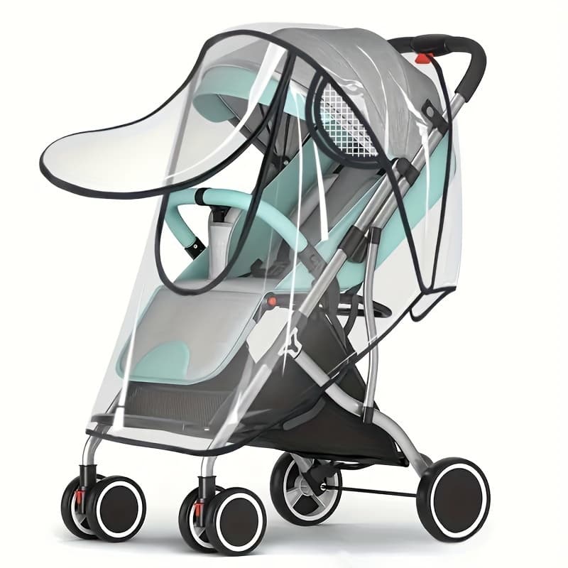 TEMU Stroller Rain Cover, Universal Travel , Windproof Waterproof, Protection , Snow, Insects, Christmas, Halloween, Thanksgiving Day Gift