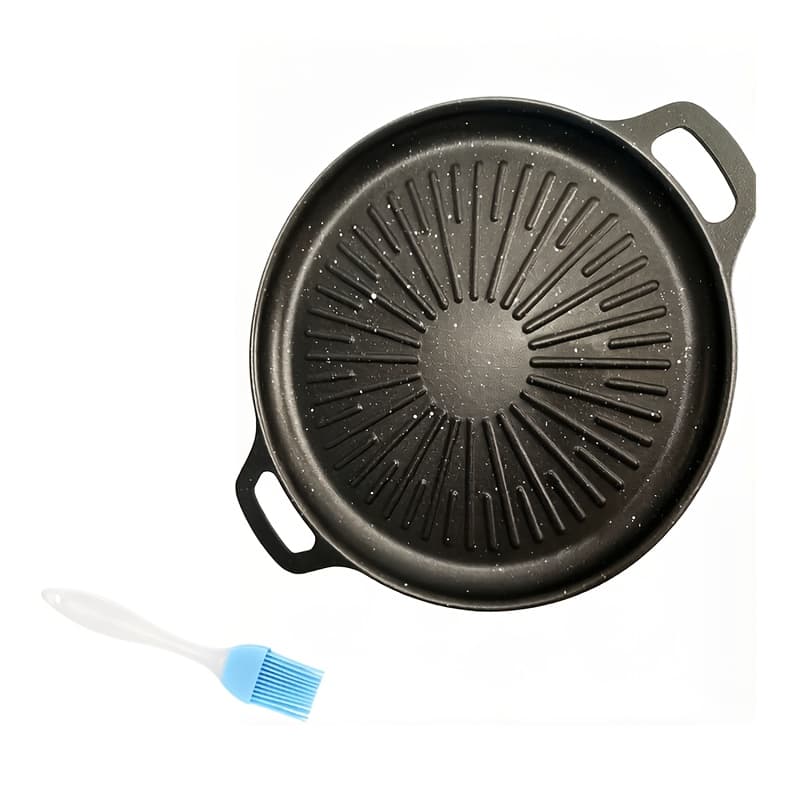TEMU Heavy-duty Grill Pan | , Flat Top, Heat Distribution, Suitable For Indoor/outdoor Use | Ideal For Steak, Pizza, Pancakes, Burgers | Aluminum