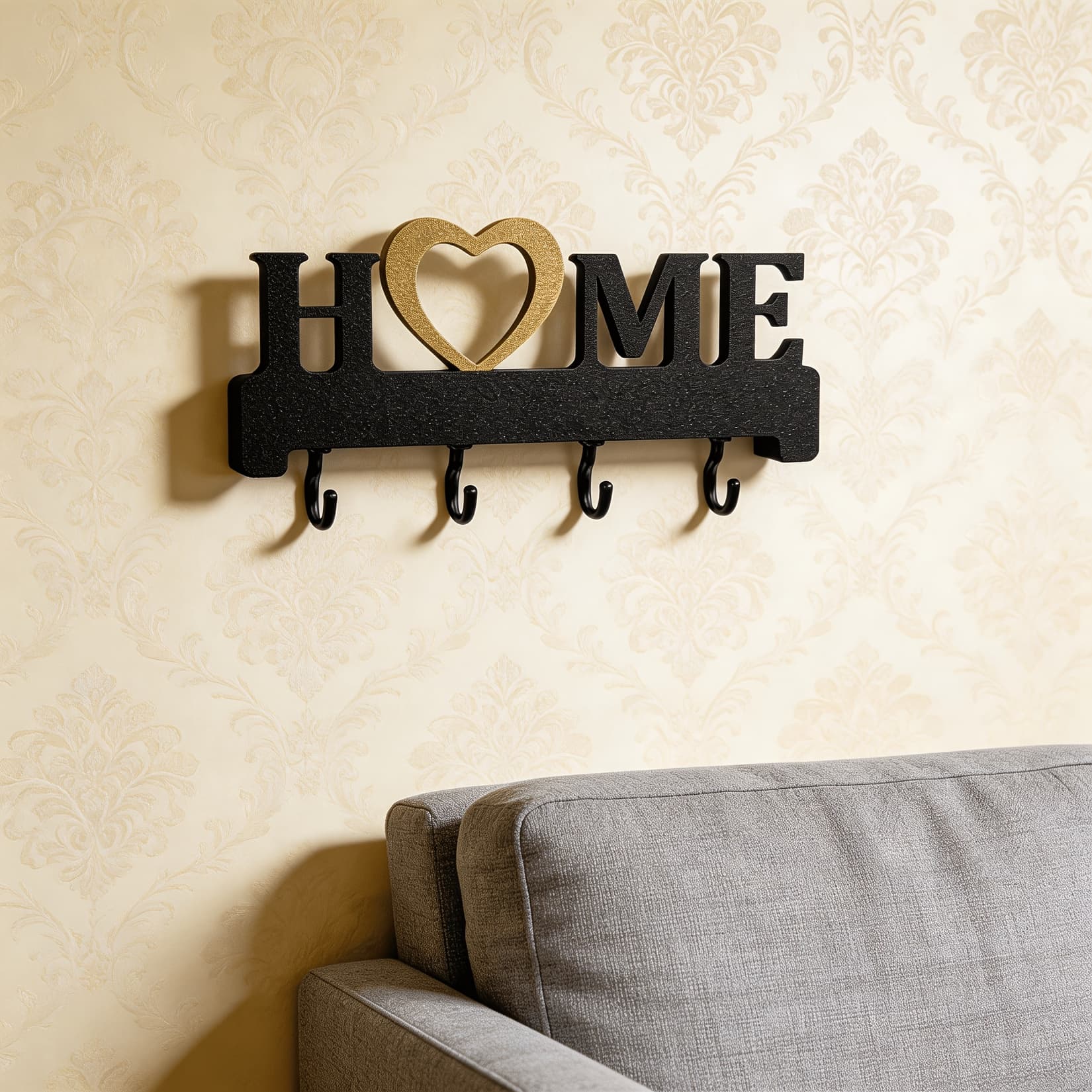 TEMU Punch- 3d Multi-hook House-shaped Wall Hook Rack, Suitable For Wall-mounted Display, Suitable For Keys, Accessories, Scarves, Clothing, Etc.