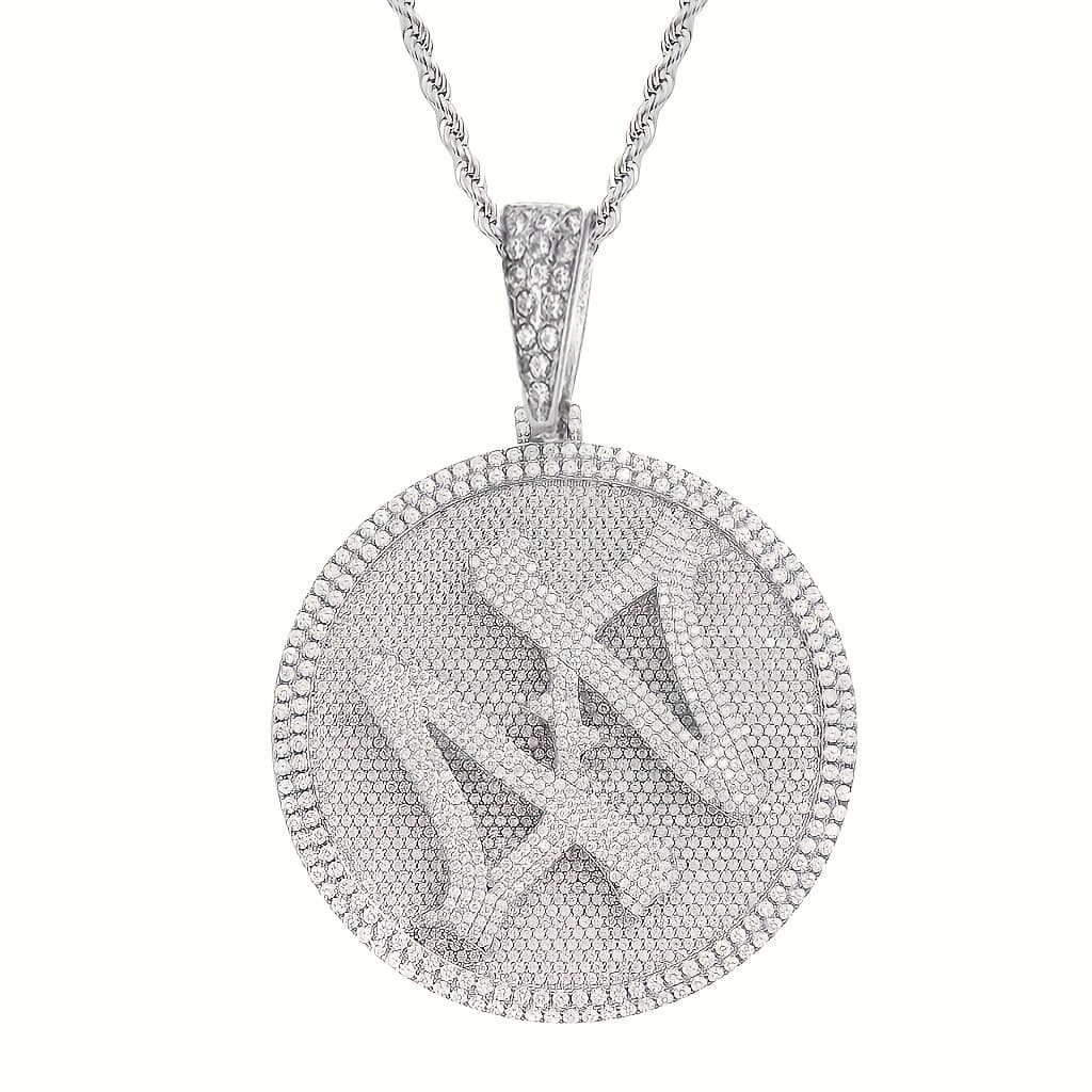TEMU Hip Hop Exquisite Shiny Synthetic Synthetic Zircon​​ 44 Disc Metal Pendant Necklace For Men And Women Hip Hop Rock Party Birthday Jewelry Gift Additions
