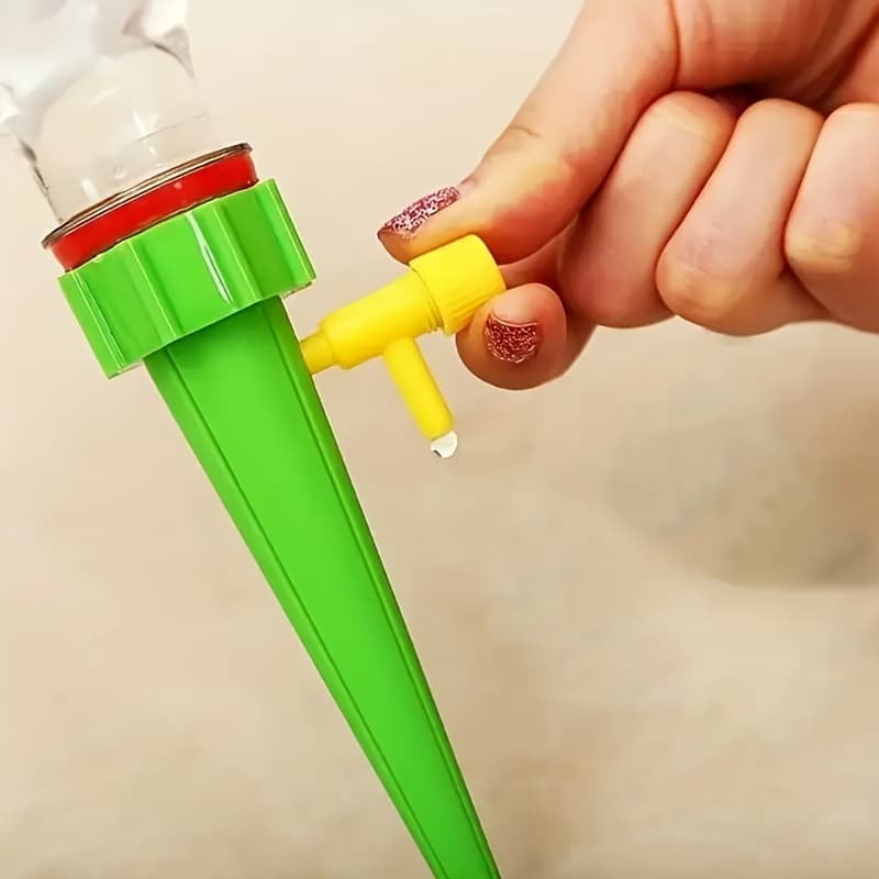 TEMU 20pcs Indoor Plant Self-watering Drip Irrigation System, Adjustable Control Valve, Suitable For Vacation Watering, Lazy Flower Watering Artifact, Essential For Family Gardening, Random Colors