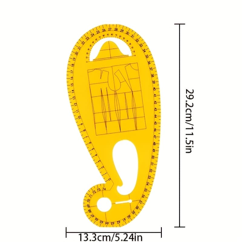 TEMU Holographic Clothing Plate Making Armhole-foot Ruler
