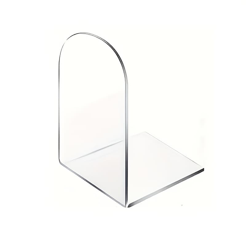 TEMU 1 Acrylic L-shaped Vertical Bookend Stand-ideal For Home, Office, Or Library Desktop Display, Durable Book Organizer, | , Desktop Decor For Storing Books