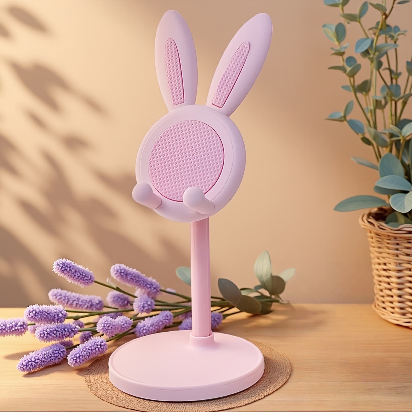 TEMU Adjustable Bunny Phone Stand | Cute Rabbit Phone Holder Stand, Desktop Holder Compatible With All Mobile Phones, Made Of Pp By Miracase