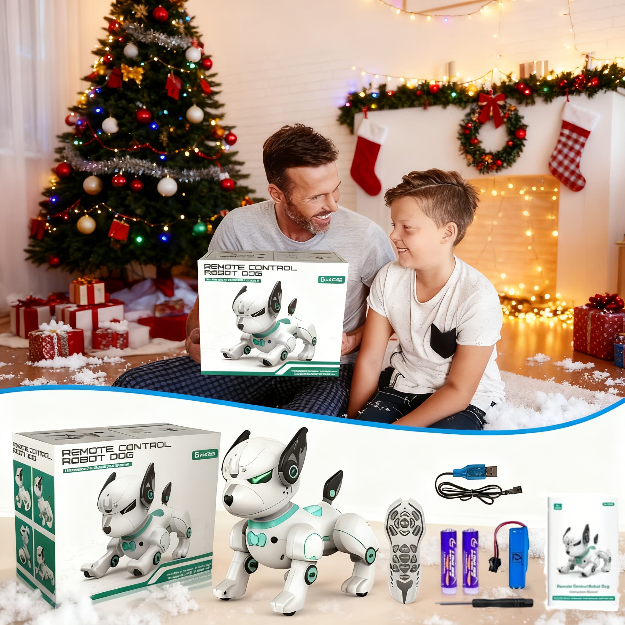 TEMU Intelligent Robot Dog, Electronic Pet Stunt Dog, Intelligent Programming, Companion Toys, Children's Artificial Intelligence Robot. Halloween Gift Children's Birthday Gift
